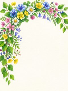 wildflower floral border