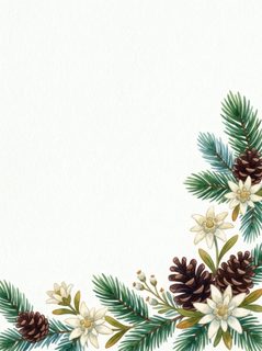winter floral border