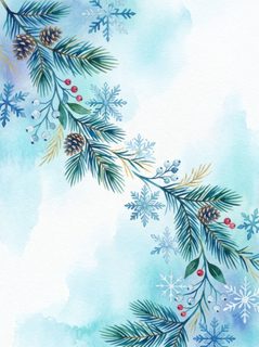winter pine border