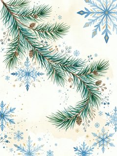 Winter Foliage Snowflakes