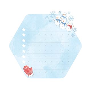winter snowmen memo pad