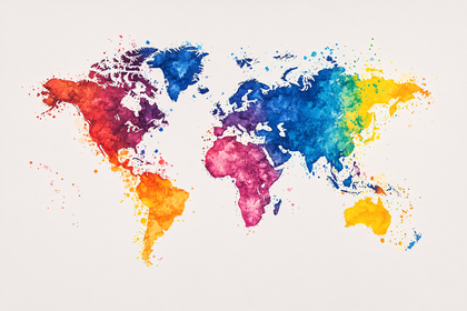 Watercolor World Map