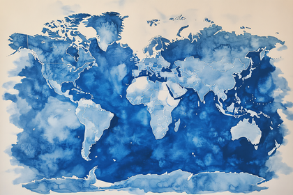 Watercolor World Map