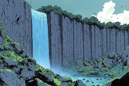 Waterfall Cliff Landscape