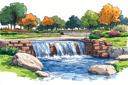 Waterfall in Park
