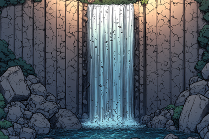 Waterfall In Rocky Canyon
