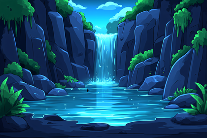 Waterfall in Rocky Gorge