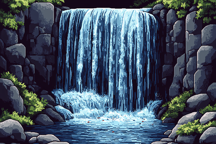 Waterfall Pixel Art