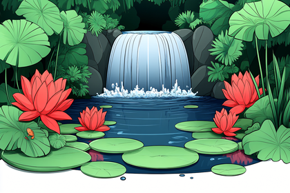 Waterfall Pond Scene