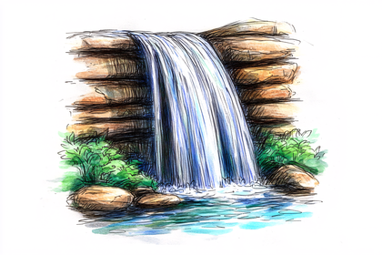 Waterfall Sketch