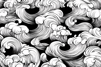Waves and Clouds Pattern