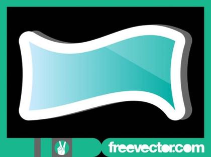 Waving Label Sticker Free Vector