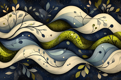 Wavy Branches Abstract