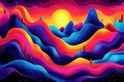 Wavy Desert Sunset