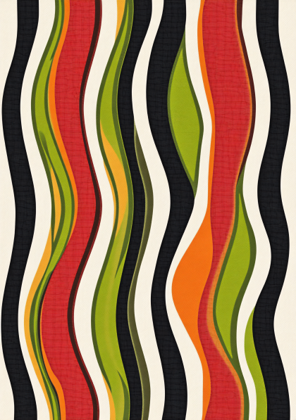 Wavy Retro Stripes Pattern