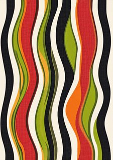 Wavy Retro Stripes Pattern