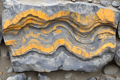 Wavy Yellow Banded Rock