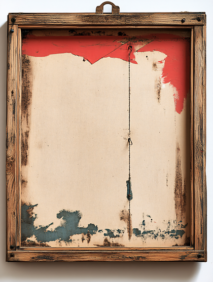 Weathered Canvas with Wooden Frame