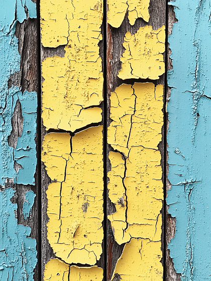 Weathered Paint on Wood Planks