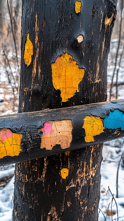 Weathered Painted Wood