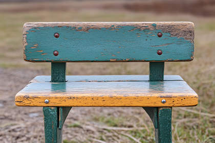 Weathered Park Bench