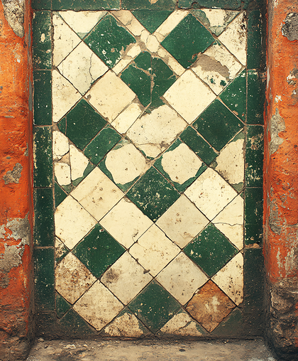 Weathered Tile Wall