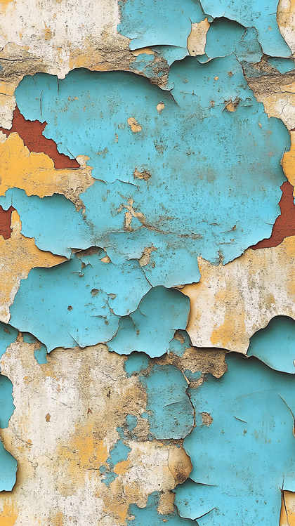 Weathered Wall with Peeling Paint