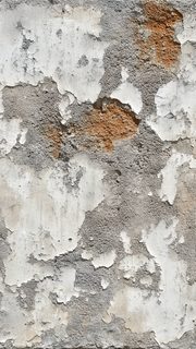 Weathered Wall With Peeling White Paint