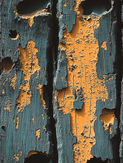 Weathered Wood with Peeling Paint