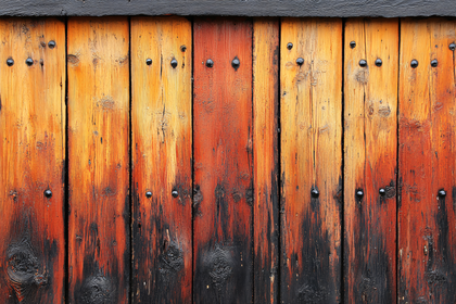Weathered Wooden Planks With Black Accents