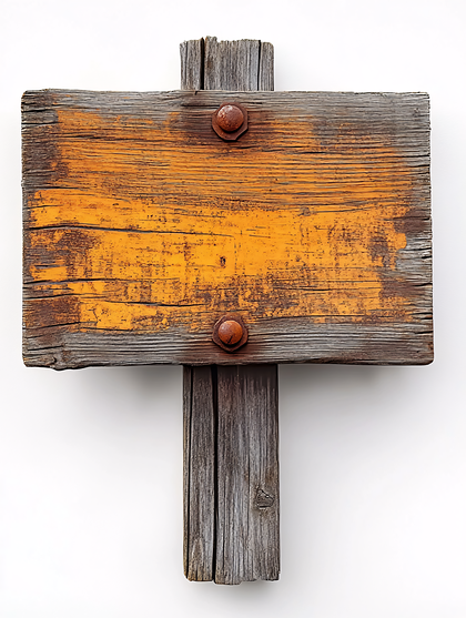 Weathered Wooden Sign