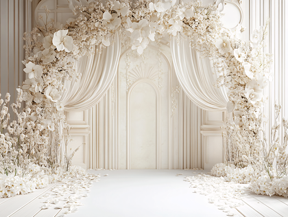 Wedding Backdrop with Floral Decor