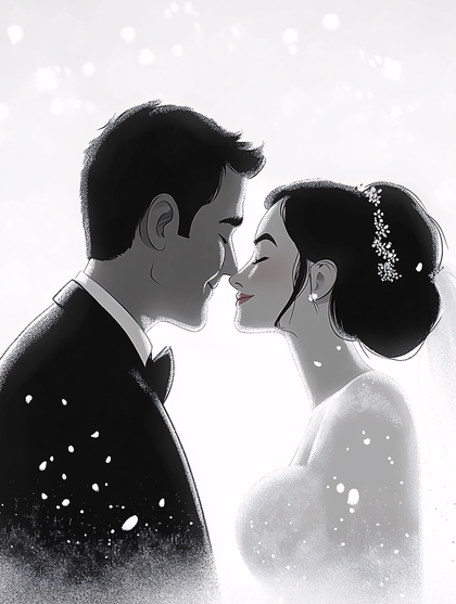 Wedding Kiss Silhouette