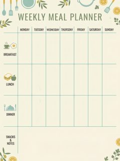 weekly meal planner