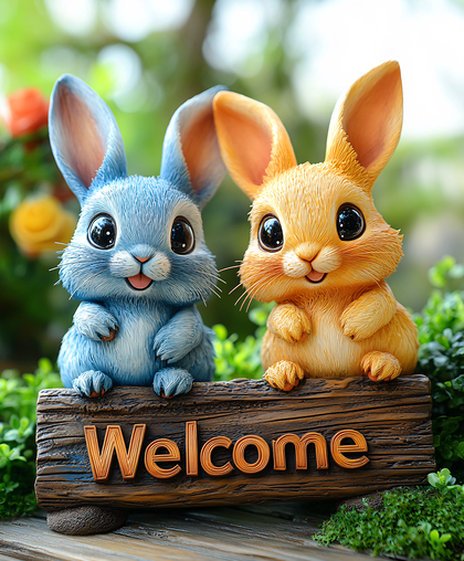 Welcome Bunny Garden Friends