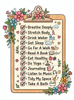 wellness checklist clipboard