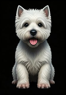 Westie dog portrait
