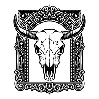 western-bull-skull-art