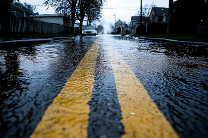 Wet Street After Rain