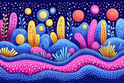 Whimsical Alien Landscape