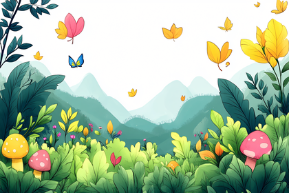 Whimsical Autumn Forest Landscape
