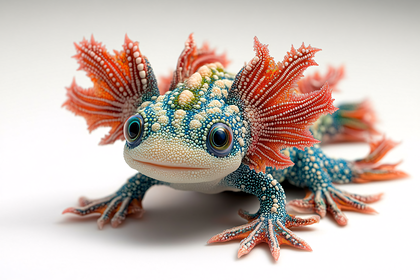 Whimsical Axolotl Creature