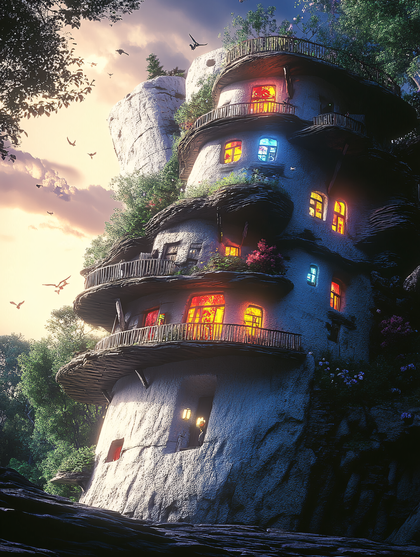 Whimsical Cliffside Dwelling