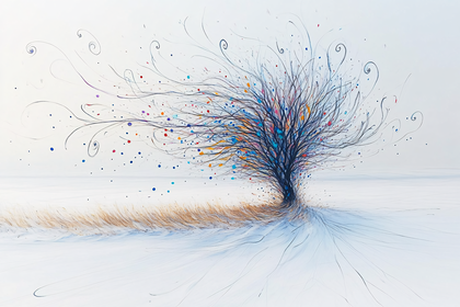 Whimsical Colorful Tree