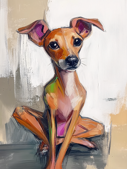 Whimsical Dog Portrait