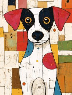 Whimsical Dog Portrait