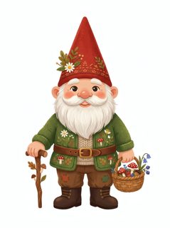 whimsical garden gnome