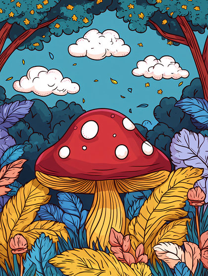 Whimsical Mushroom Forest