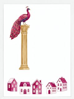peacock on column