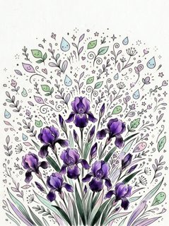 whimsical-purple-irises
